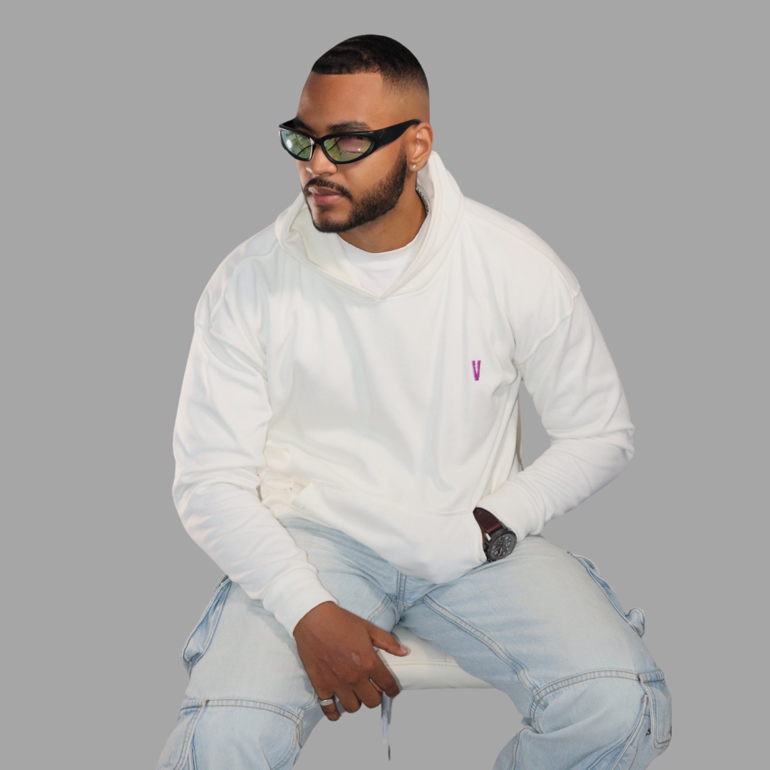 SLAY THE DAY HOODIE | BLACK - WHITE